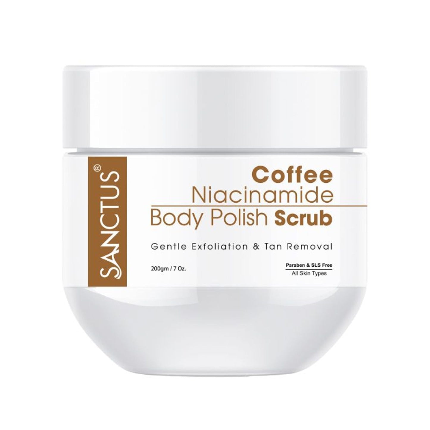 SANCTUS Coffee Niacinamide Body Polish Scrub - 200GM