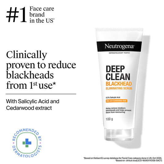 Neutrogena Deep Clean Blackhead Eliminating Face Scrub & Exfoliator with Salicylic Acid
