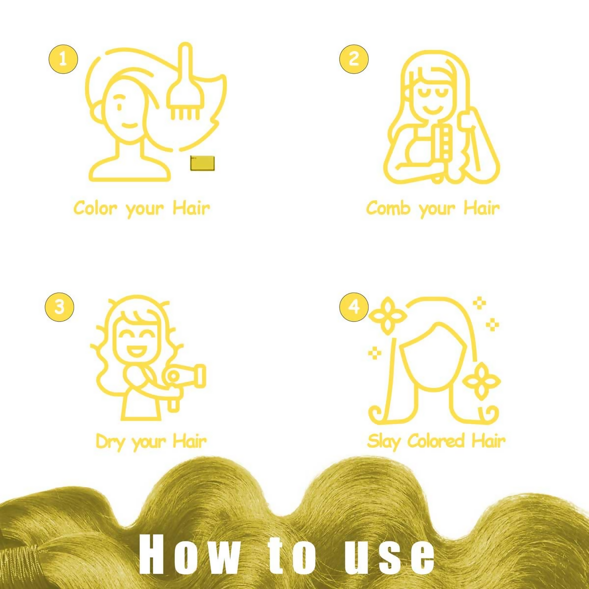 The Wellness Shop Yellow Temporary Hair Color