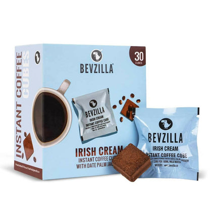 Bevzilla Instant Coffee Cubes Pack with Organic Date Palm Jaggery - Irish Cream - BUDNE