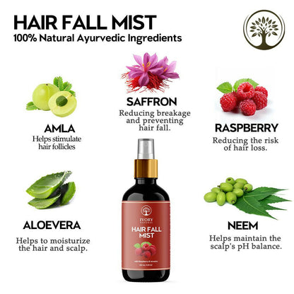 Ivory Natural Hair Fall Mist - Moisturize, And Rejuvenate For Thicker Hair For Both Men And Women