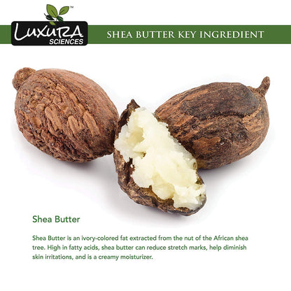 Luxura Sciences African Raw Shea Butter Unrefined Organic Ivory for Skin and Body