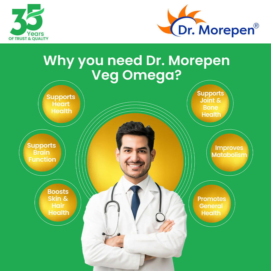 Dr. Morepen Veg-Omega Veg Capsules