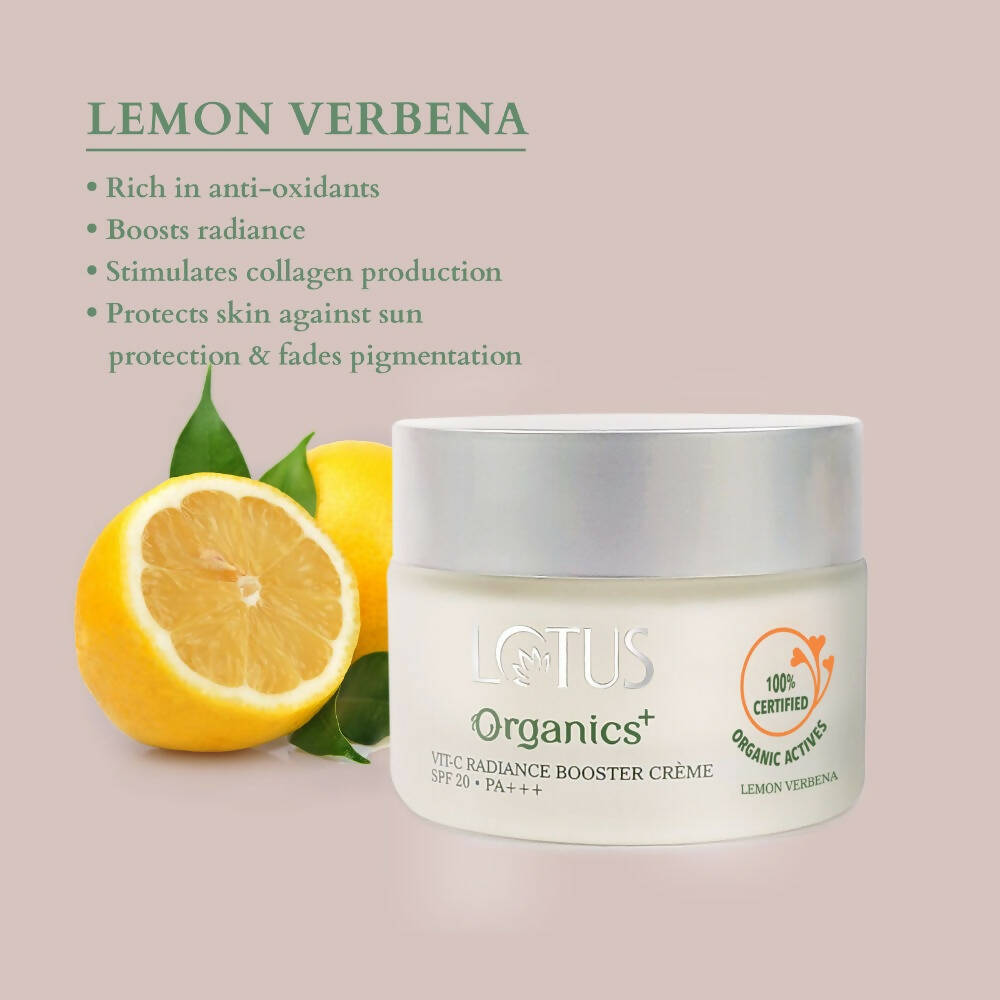 Lotus Organics+ Vit-C Radiance Booster Creme SPF 20 PA+++ - Lemon Verbena