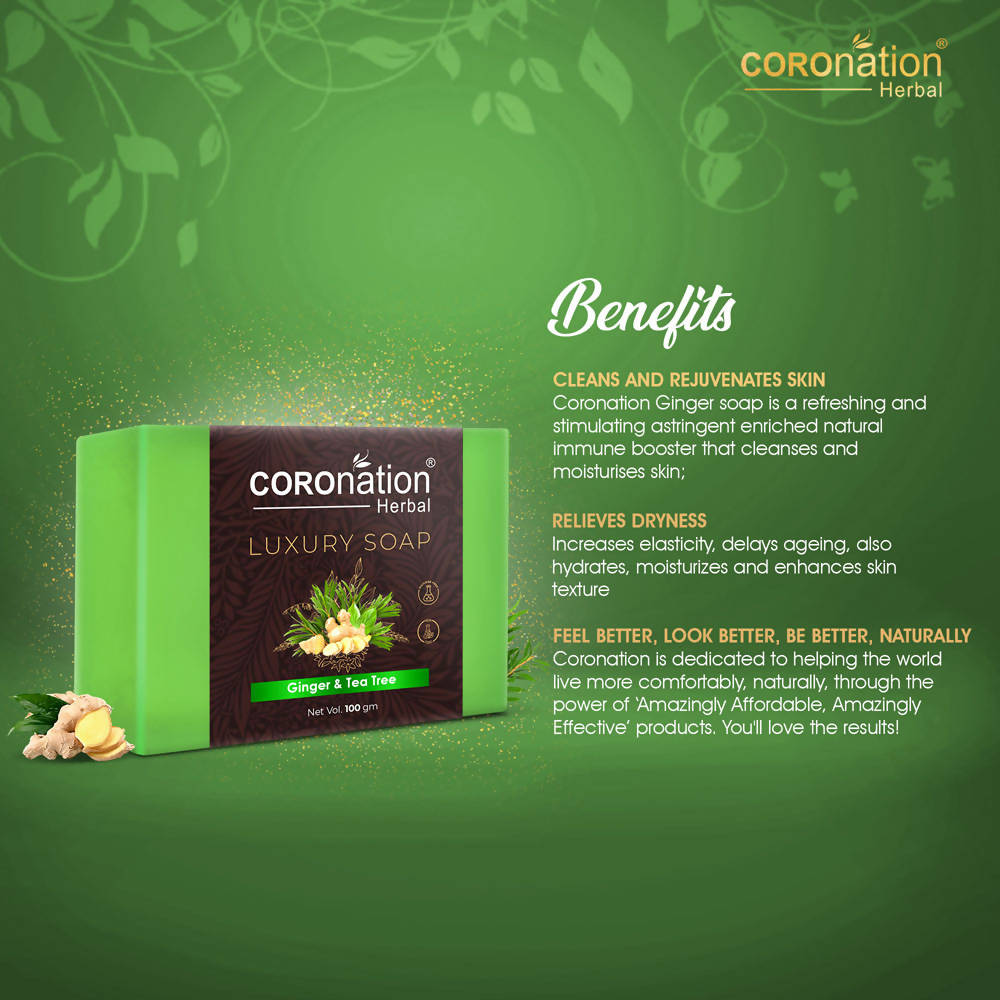 Coronation Herbal Ginger & Tea Tree Luxury Soap