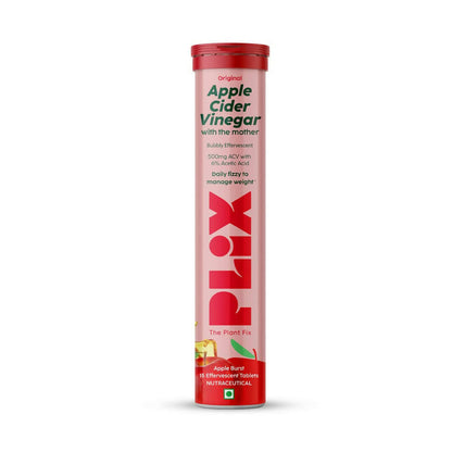 PLIX The Plant Fix Apple Cider Vinegar Effervescent Tablets with Mother - Apple - BUDEN