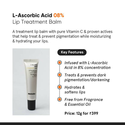 Minimalist 8% L-Ascorbic Acid Lip Treatment Balm