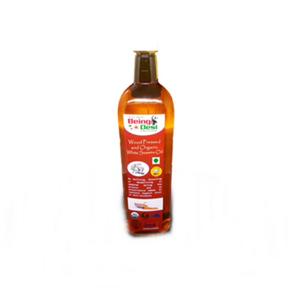 Being Desi Organic Wood pressed White Sesame Oil - BUDNE