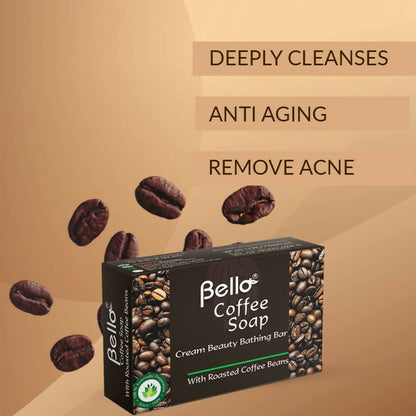 Bello Herbals Coffee Soap | Cream Beauty Bathing Bar