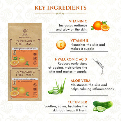 Khadi Essentials 10% Vitamin C Sheet Mask