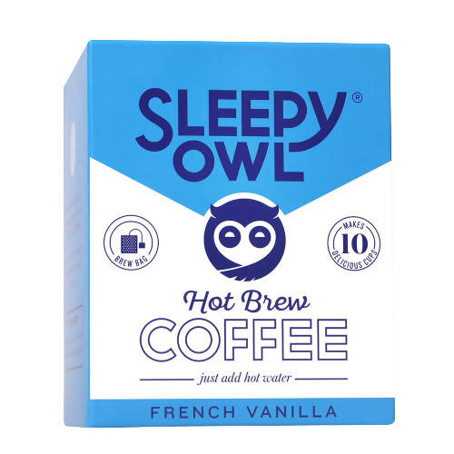 Sleepy Owl French Vanilla Hot Brew Coffee Bags - 100GM