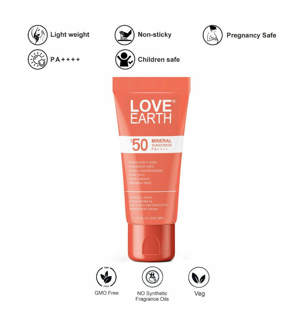 Love Earth Mineral Sunscreen White