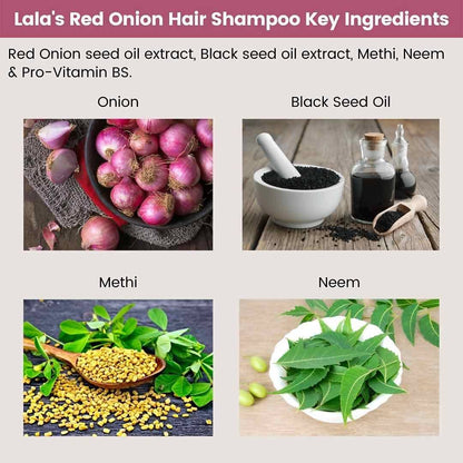 Lalas Naturals Red Onion Hair Shampoo