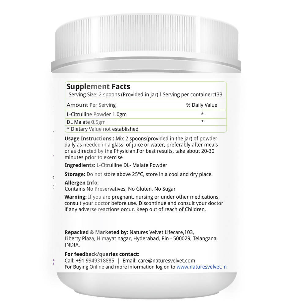 Nature's Velvet L-Citrulline DL-Malate Powder