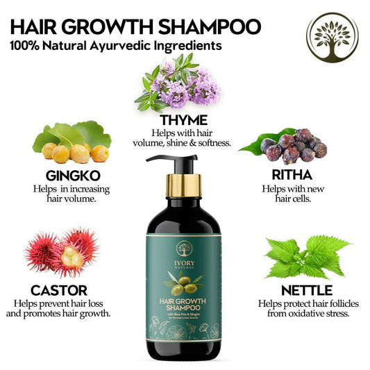 Ivory Natural Hair Shampoo For Growth - Hair Wellness & Nourishment For Both Men And Women