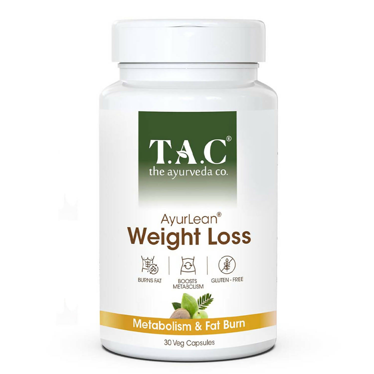 TAC - The Ayurveda Co. AyurLean Weight Loss Veg Capsules - BUDEN