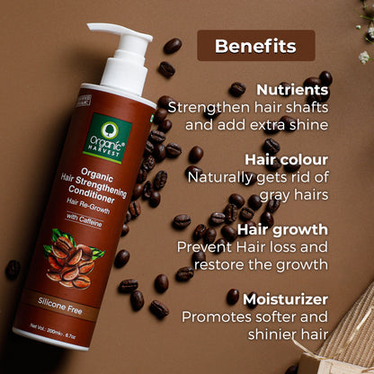 Organic Harvest Organic Hair Strengthening Conditioner Hair Re-Growth With Caffeine