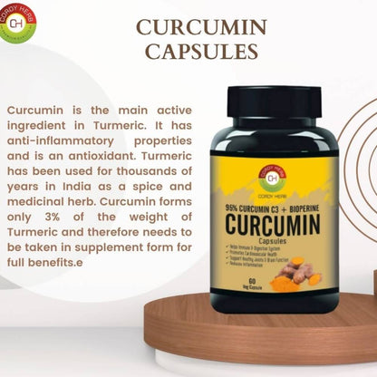 Cordy Herb Curcumin With Bioperine Extract Capsules