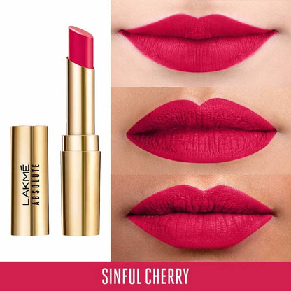 Lakme Absolute Matte Ultimate Lip Color with Argan Oil - Sinful Cherry
