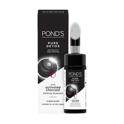 Ponds Pure Detox Foaming Brush Facewash - BUDNEN