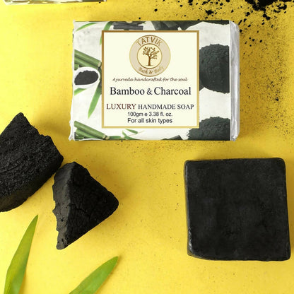 Tatvik Ayurveda Bamboo Charcoal Luxury Handmade Soap