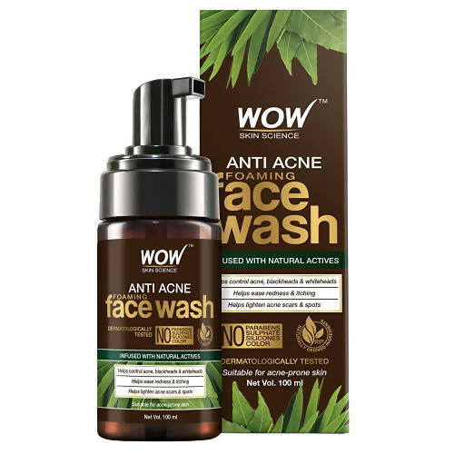 Wow Skin Science Anti Acne Foaming Face Wash - usa canada australia