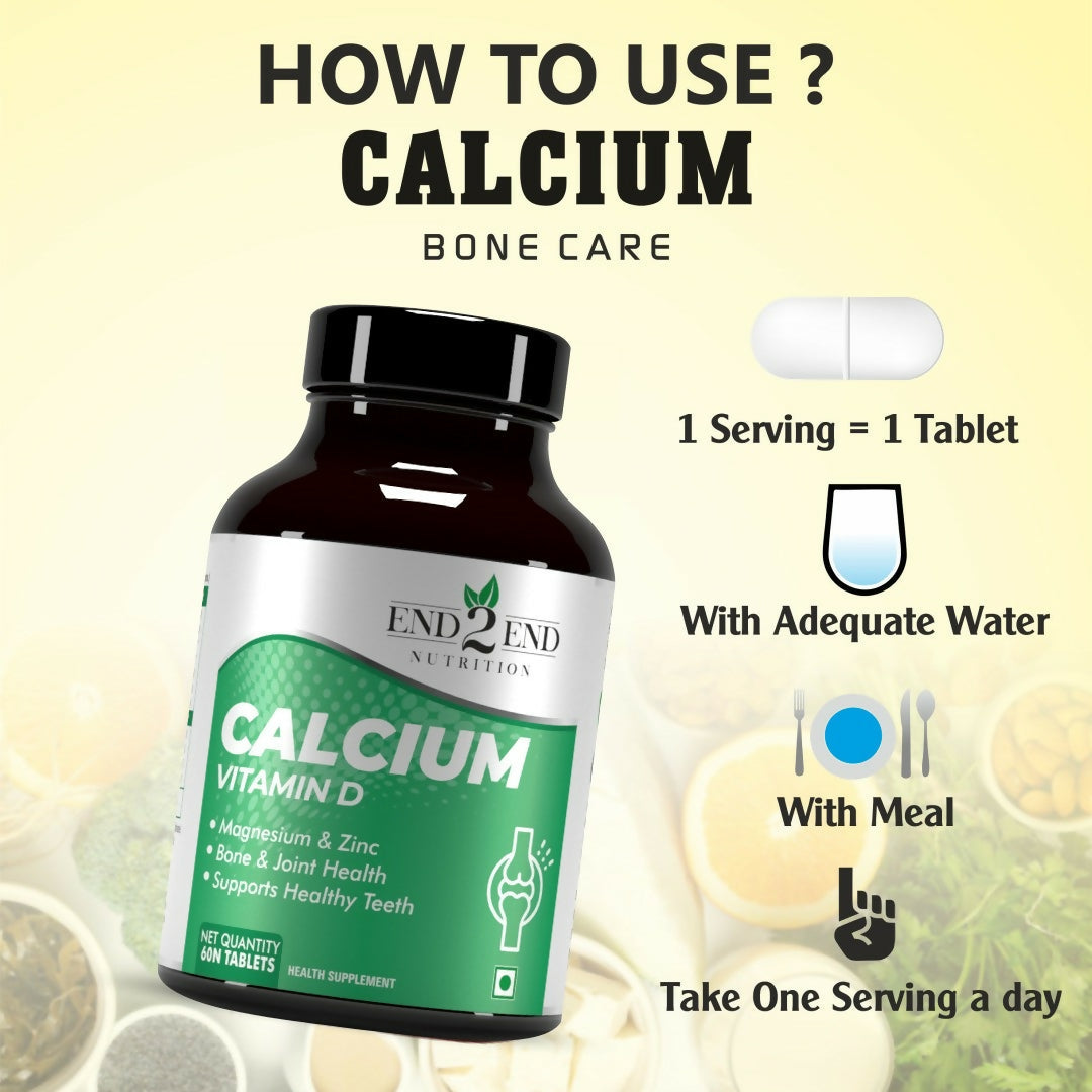 End2End Nutrition Calcium Vitamin D Tablets