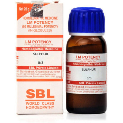 SBL Homeopathy Sulphur LM Potency