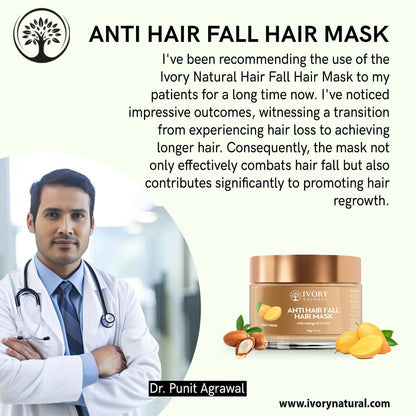 Ivory Natural Hair Fall Hair Mask - Loss Of Hair Control For Both Men & Women