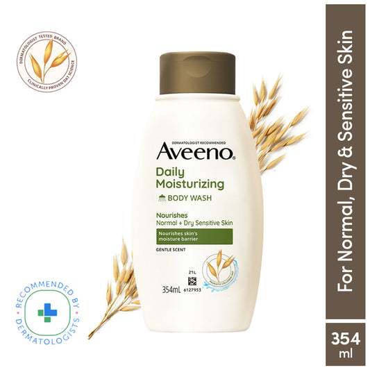 Aveeno Daily Moisturising Body Wash - Prebiotic Oat Cleanse, Moisturize Normal, Dry & Sensitive Skin - 354ML