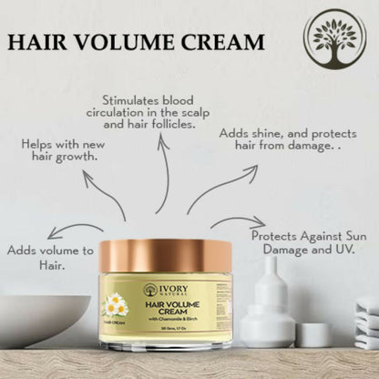 Ivory Natural Hair Volume Cream For Thicker, Fuller Looking Hair