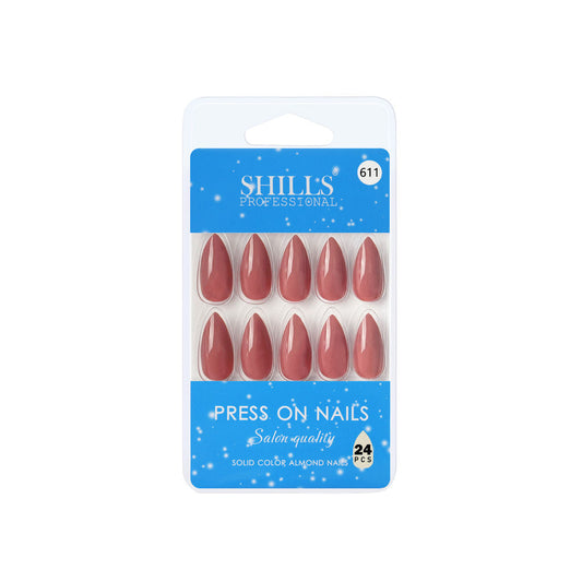 Shills Professional Reusable Press On Nails Almond - SPN611