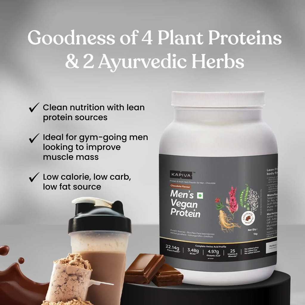 Kapiva Ayurveda Men's Vegan Protein - Chocolate Flavour