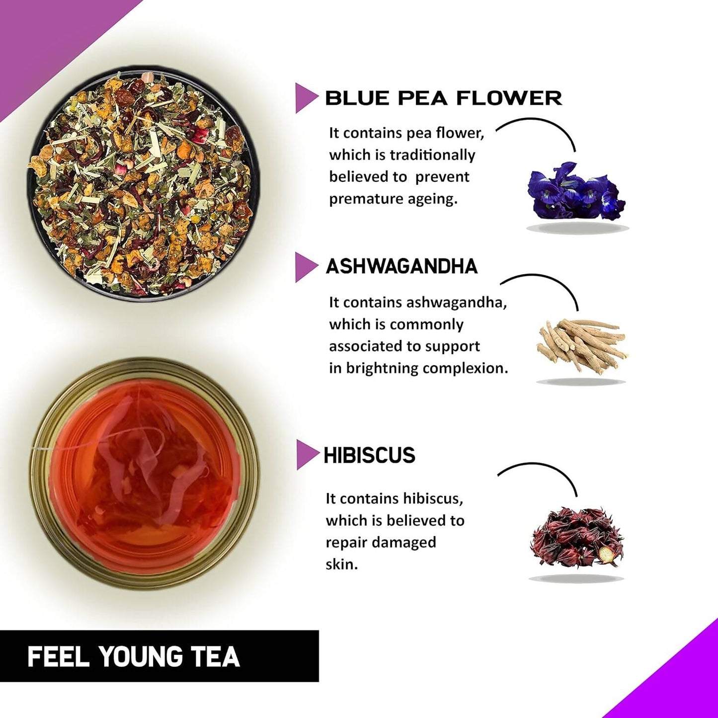 Teacurry Feel Young Tea Bags (Anti Ageing Tea)