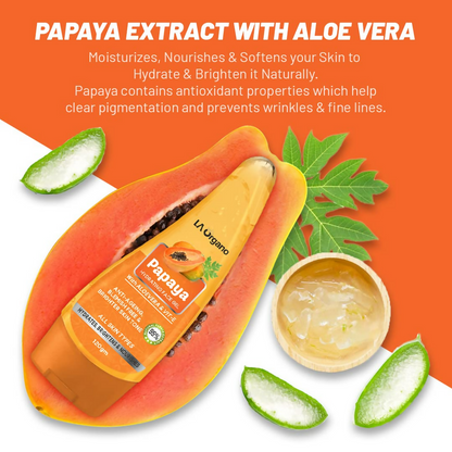 LA Organo Papaya Hydrating Face Gel with Alovera & Vit-E