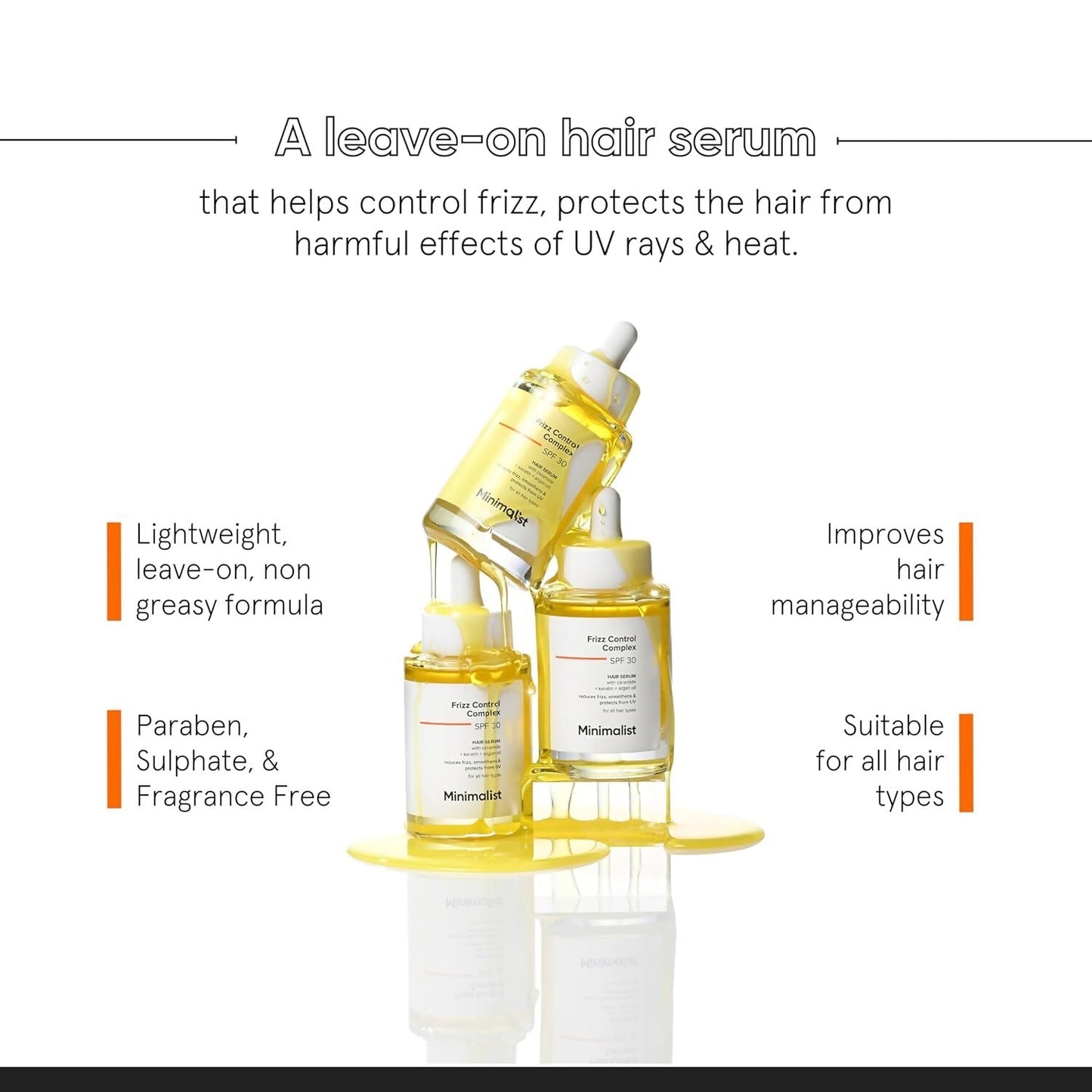 Minimalist Frizz Control Complex SPF 30 Hair Serum