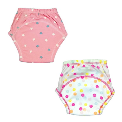 Kindermum Polka-Stars Set Of 2 Training Pants For Kids -  USA, Australia, Canada 