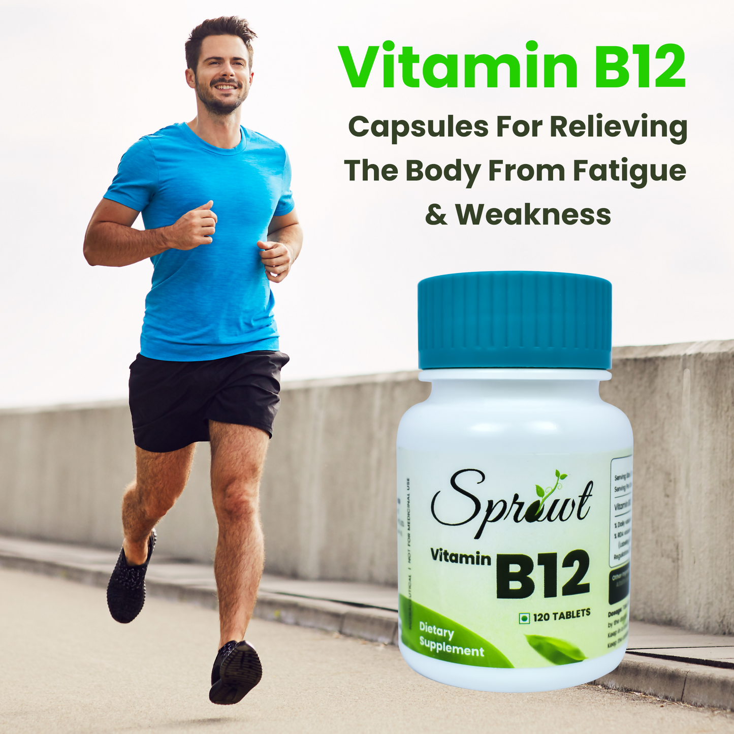 Sprowt Plant Based Vitamin B12 Tablets