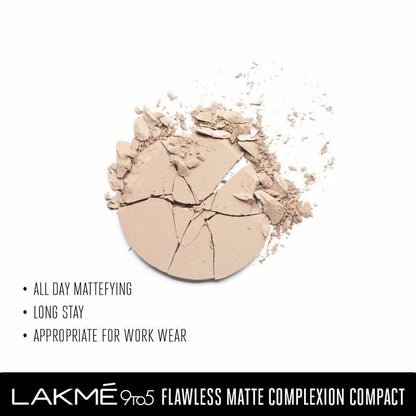 Lakme 9 To 5 Flawless Matte Complexion Compact - Melon