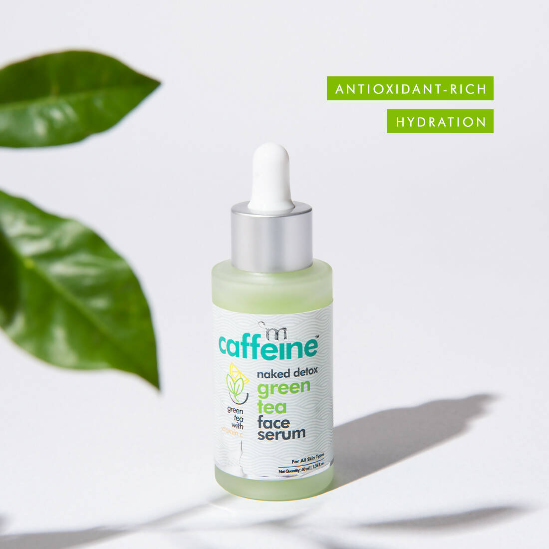 mCaffeine Vitamin C & Green Tea Face Serum with Hyaluronic Acid