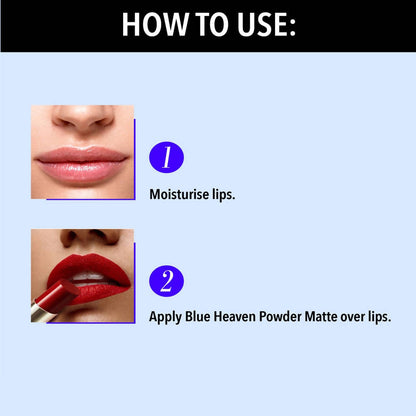 Blue Heaven Powder Matte Lipstick Apple Orchard