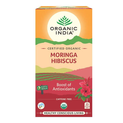 Organic India Moringa Hibiscus Tea Bags