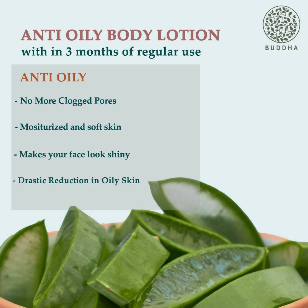 Buddha Natural Anti Oily Body Lotion - Helps To Balance The Skin's Natural Oil Levels