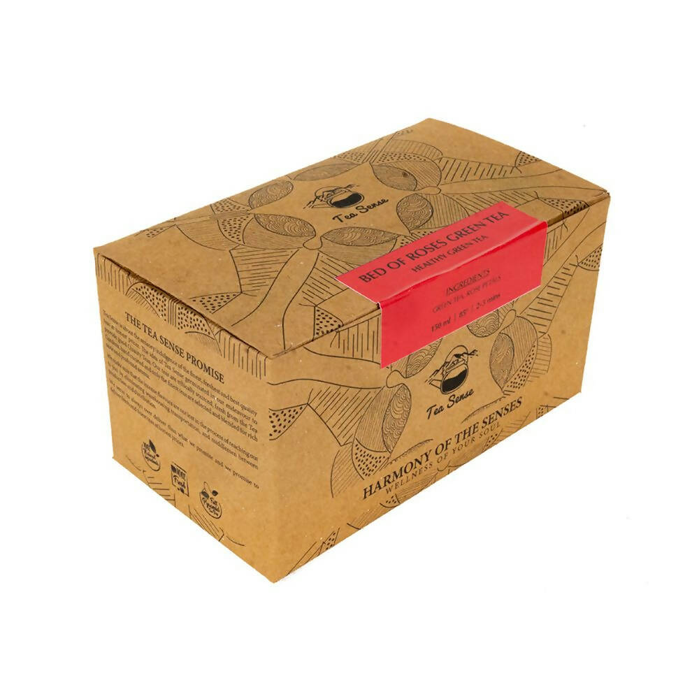 Tea Sense Bed Of Roses Green Tea Bags Box - buy in USA, Australia, Canada
