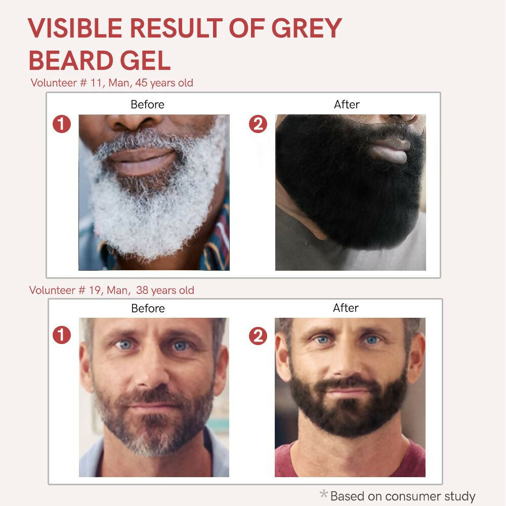 Ivory Natural Grey Beard Gel Restores Dark Shine & Vibrant Of Beard