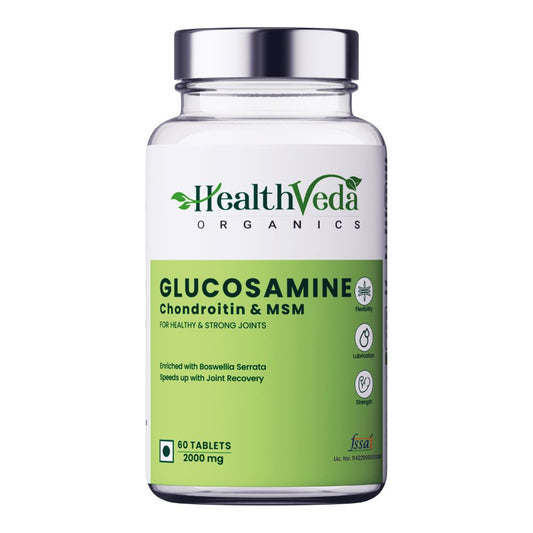 Health Veda Organics Plant Based Glucosamine Chondroitin & MSM Tablets - BUDNE