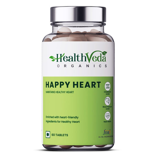 Health Veda Organics Happy Heart Tablets - BUDNE