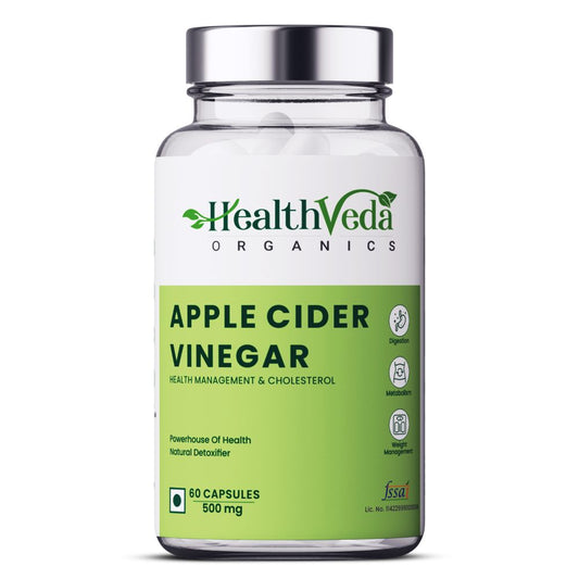 Health Veda Organics Apple Cider Vinegar Supplements Capsules - BUDNE