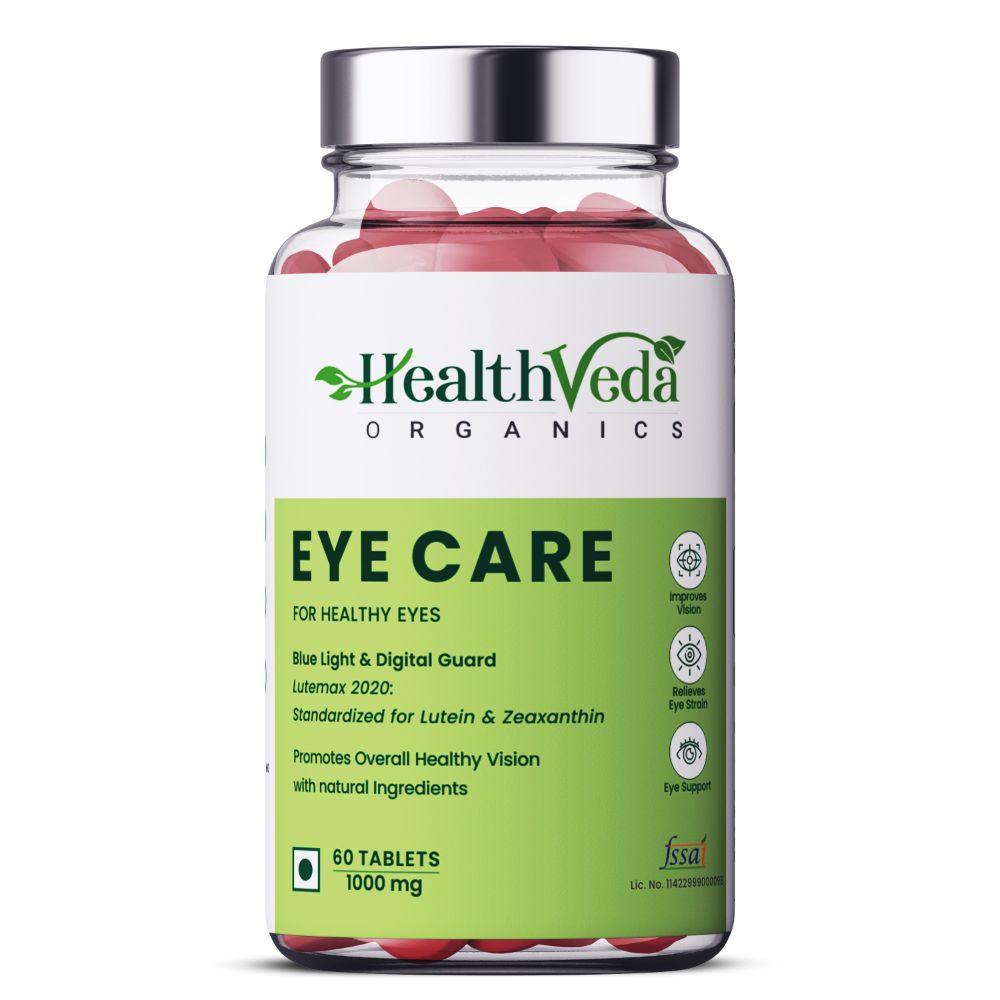 Health Veda Organics Plant Based Eye Care Supplements Tablets - BUDNE