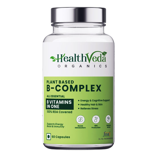 Health Veda Organics Plant Based B-Complex Capsules - BUDNE